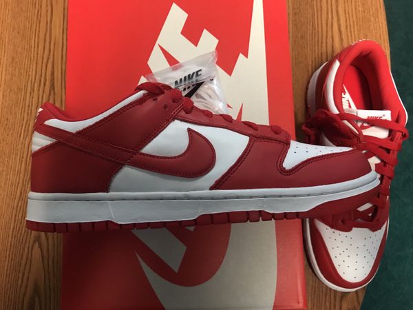 nike dunk low st john university red
