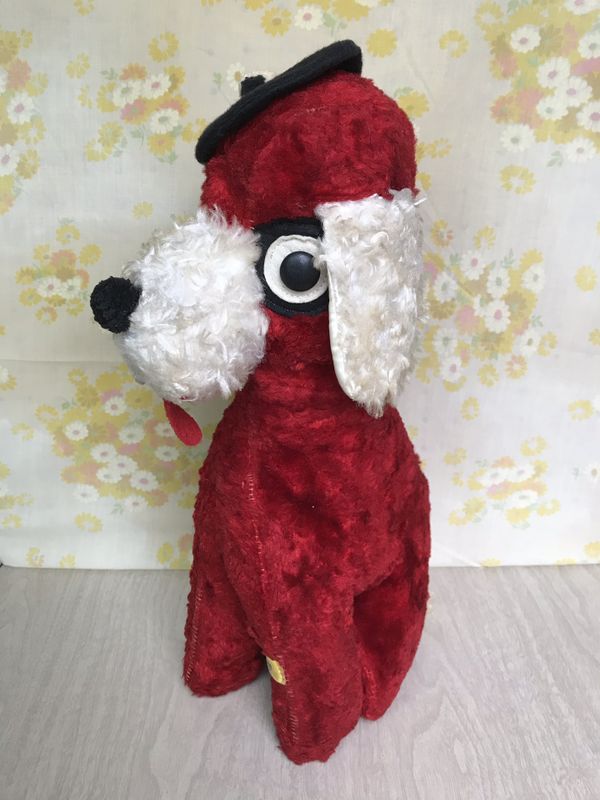 red poodle stuffed animal