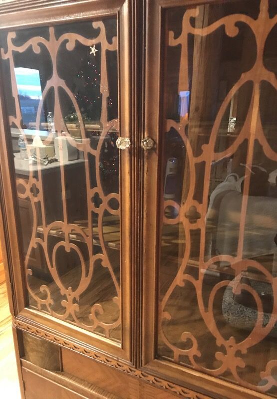 Antique Art Deco Waterfall China Hutch for Sale in Frankfort