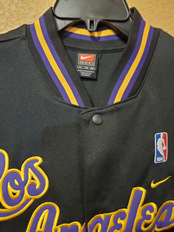 LAKERS THROWBACK WARMUP JACKET CUSTOM #8 KOBE IN GOLD LETTERS STITCHED