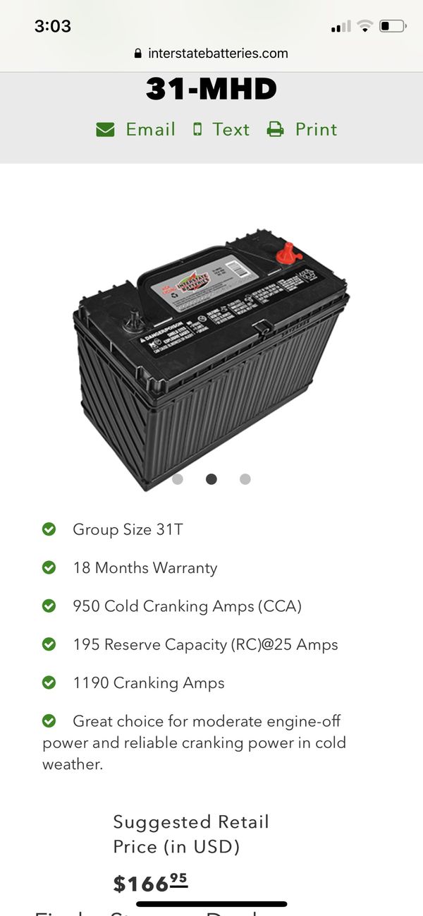 (2) Interstate Batteries group 31 batteries for Sale in Kirkland, WA