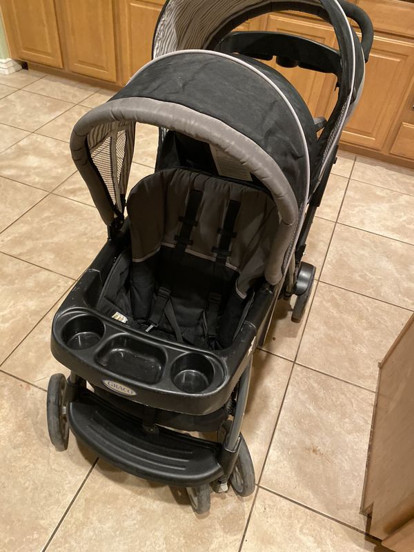 Graco double stroller w/removable seat to turn in to toddler bench seat