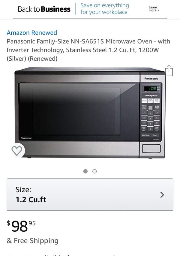 Panasonic NNSA651S 1200watt microwave oven for Sale in Glendale, AZ