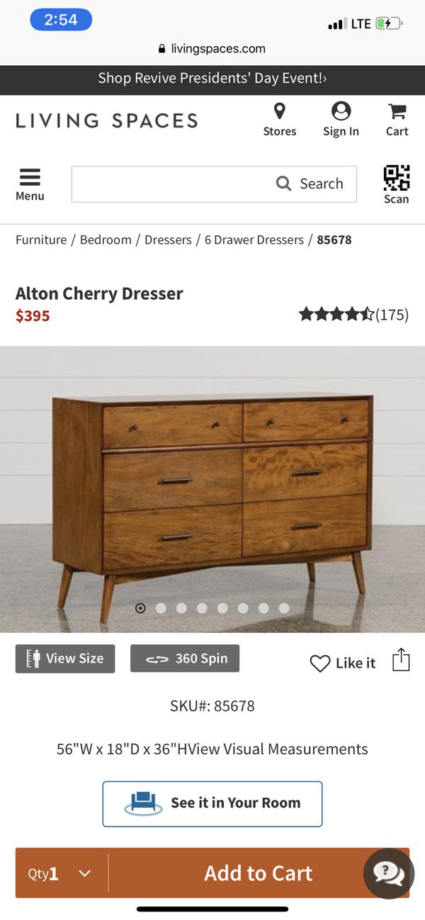 Living Spaces Alton Cherry Dresser For Sale In San Diego Ca Offerup