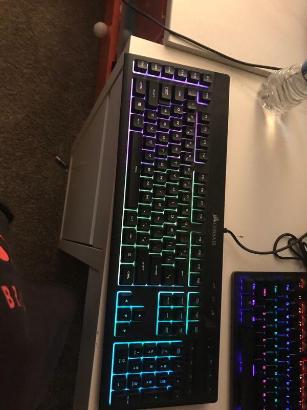 Corsair gaming keyboard you can change colors by pressing Fn and then