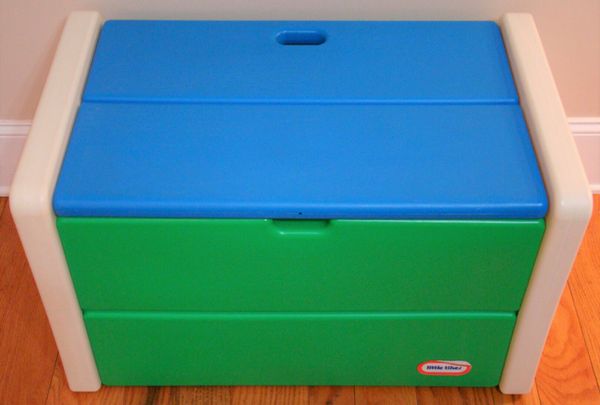 little tikes toy box blue and green