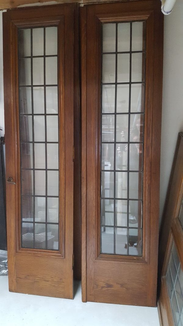Beautiful leaded glass French doors for Sale in La Grange, IL OfferUp