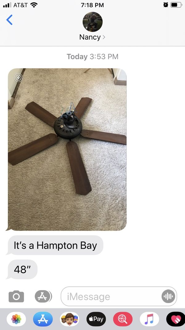 Hampton Bay ceiling fan. 48” for Sale in La Mesa, CA - OfferUp