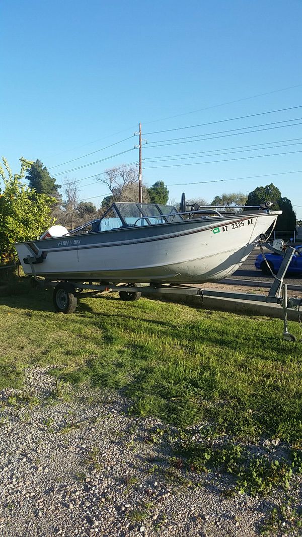 17 ft blue fin aluminum boat for Sale in Glendale, AZ - OfferUp