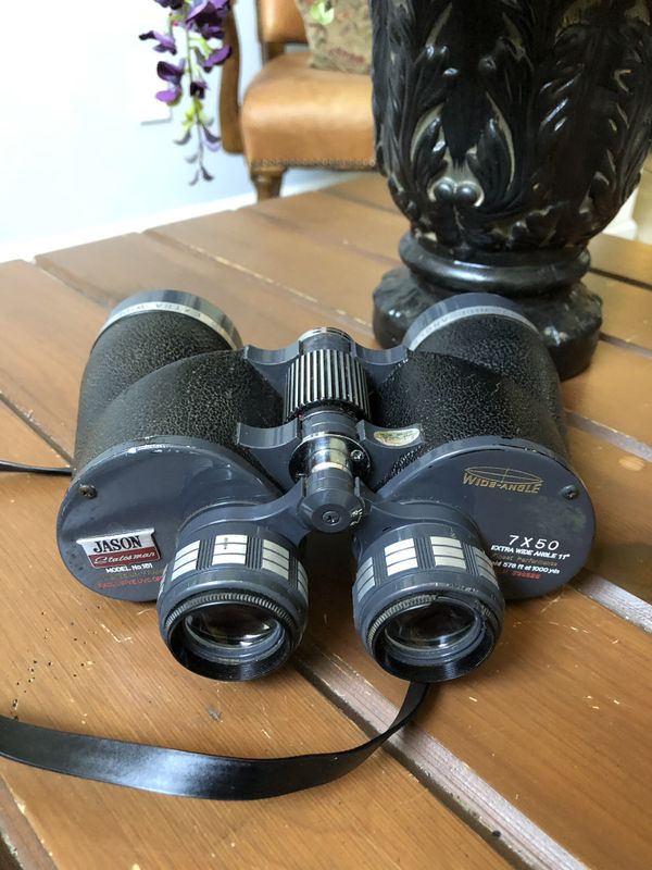 Vtg. Jason Statesman 7X50 Wide Field Binoculars Mo. 151 Magnesium Frame