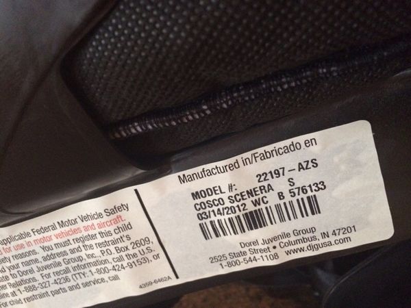 Cosco Scenera 2017 Car Seat Model 22197 Azs For In Fort Worth Open In The Continue To Mobile Website