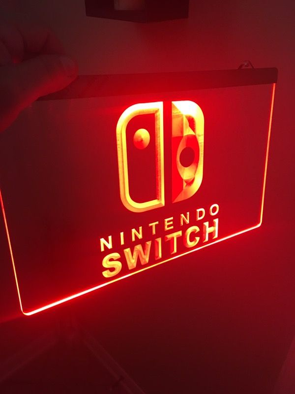 NINTENDO SWITCH LOGO LED LIGHT SIGN for Sale in Orlando, FL - OfferUp