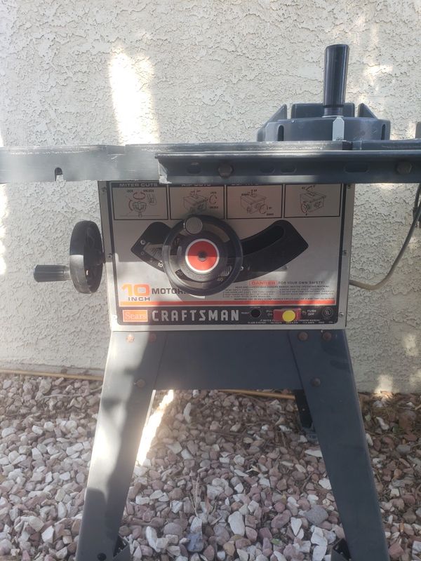 Sears/Craftsman 3 HP 10" Table Saw for Sale in Las Vegas, NV OfferUp