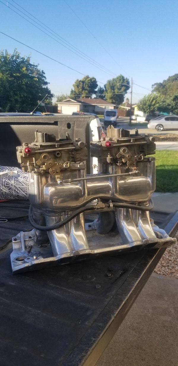 Chevy big block tunnel ram 396 427 454 with two 450 holly carbs for ...