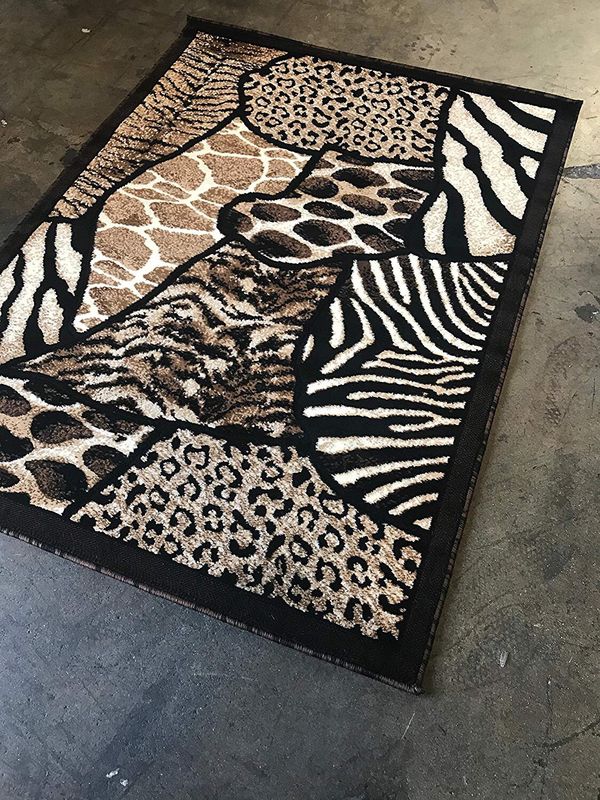 Animal print area rug brand new 5x7 foot thick quality for Sale in Salem, OR OfferUp