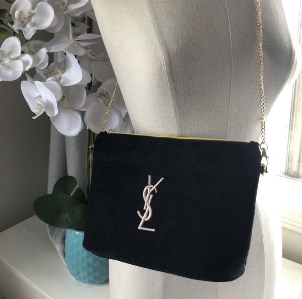 ysl cosmetic bag with chain