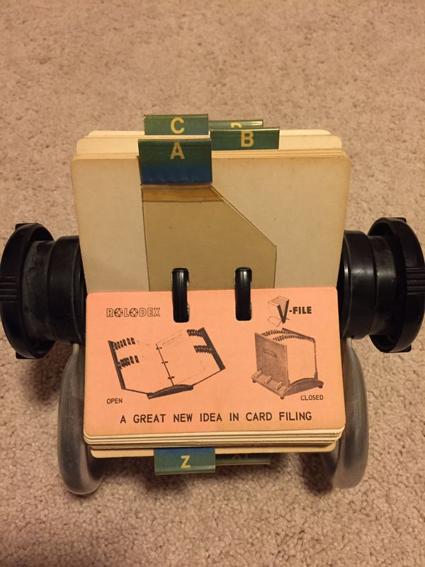 Rolodex Open Rotary Business Card File Holder For Sale In