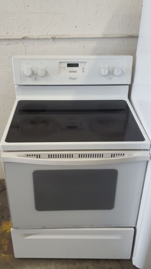 White Whirlpool Glass Top Stove FREE