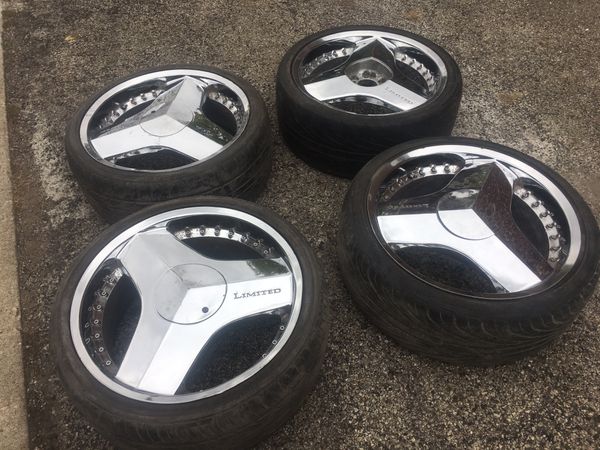 20 inch Limited chrome rims and used tires 245/35/20 5 lug bolt pattern ...