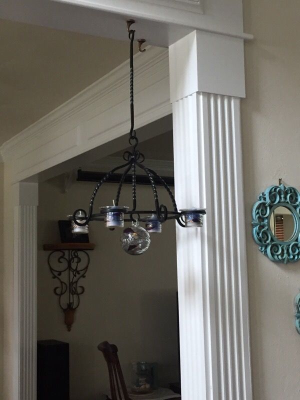 Partylite Mosaic Votive Chandelier Retired Rare 8 Pc Set 90
