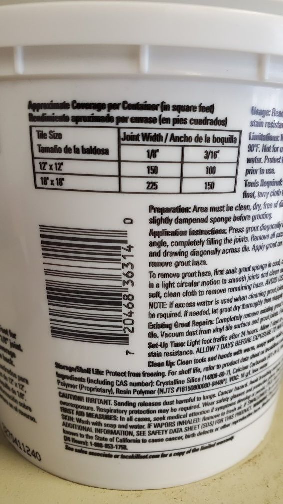 TEC Vinyl Tile Grout Saddle Gray for Sale in Federal Way, WA OfferUp