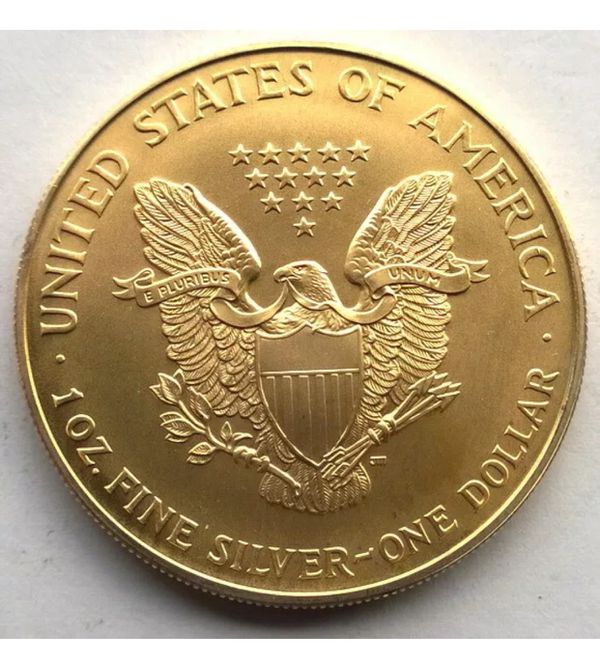 United States 2000 Liberty Dollar Gold Plated Silver Coin!!! for Sale ...