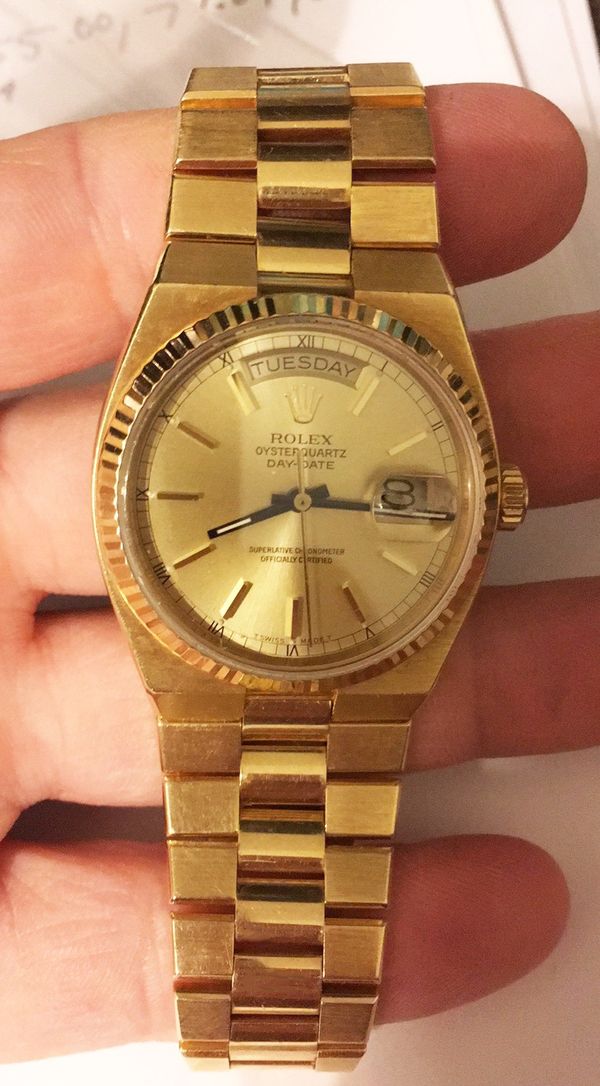 rolex oyster perpetual day date quartz