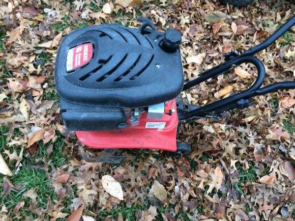 Huskee 16" garden tiller 139cc powermore 4 cycle engine runs great! for