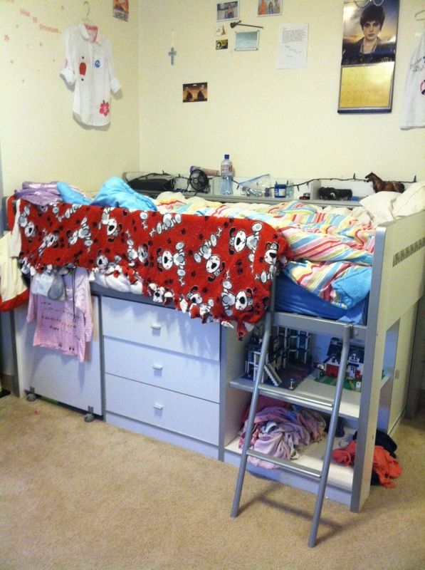 Charleston Storage Loft Bed with Desk, White for Sale in ...