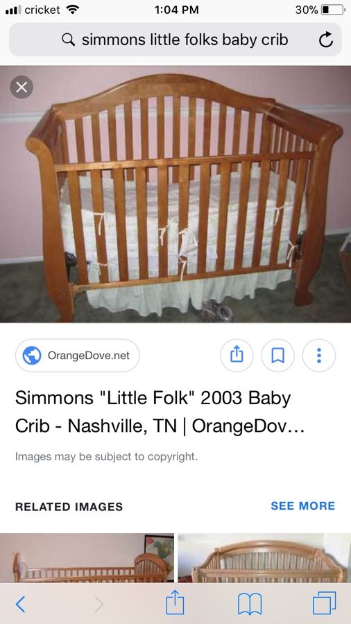 Simmons Little Folks Baby Crib For Sale In Maineville Oh Offerup