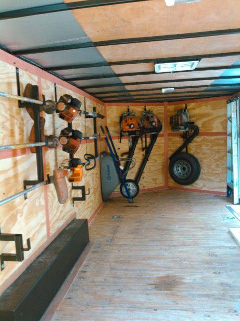 Enclosed Trailer Weed eater racks and blower rack s for Sale in ...