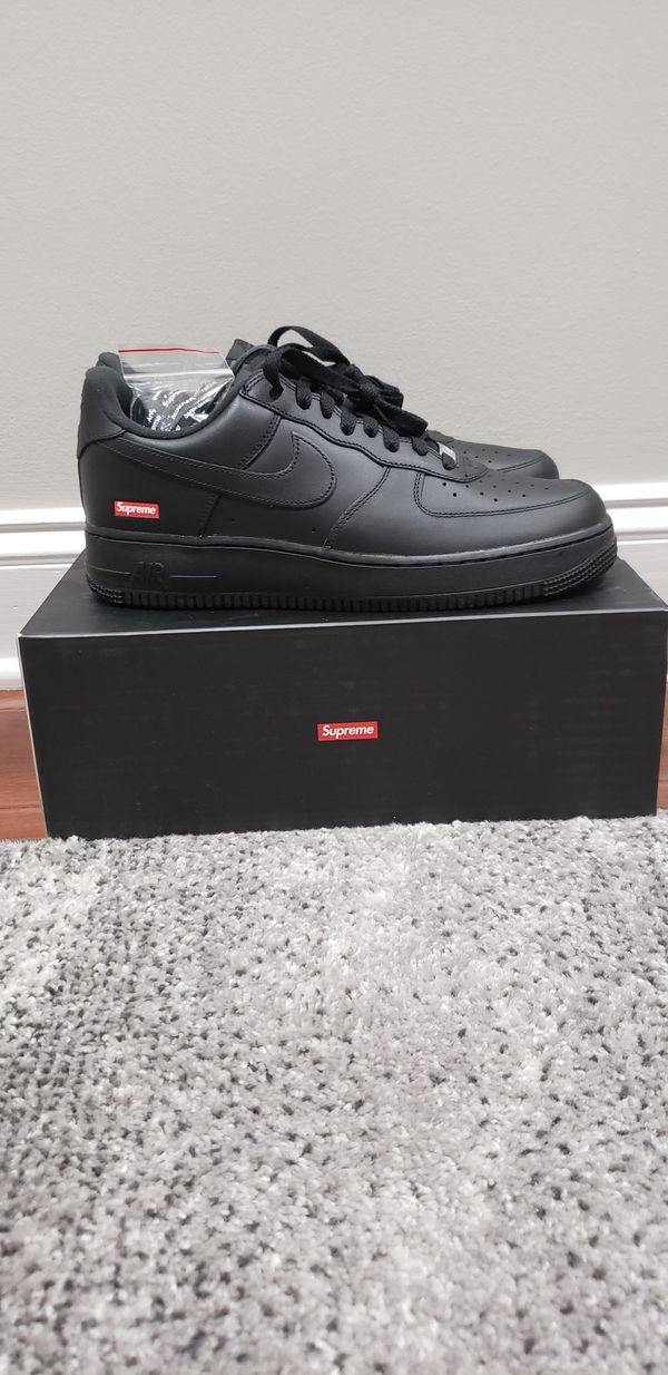 black af1 supreme laces