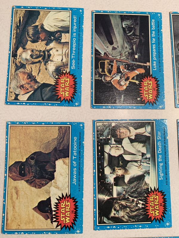 star wars trading cards 1977 orange