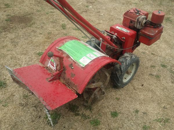 Troy-Bilt Pony 5hp Rototiller with Furrower/Hiller/Plow Attachment for ...