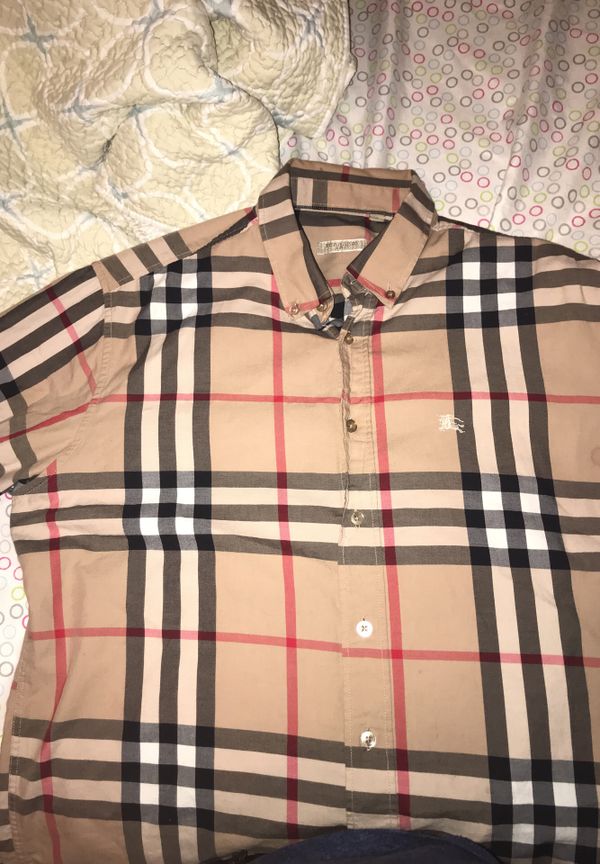 burberry check cotton flannel shirt