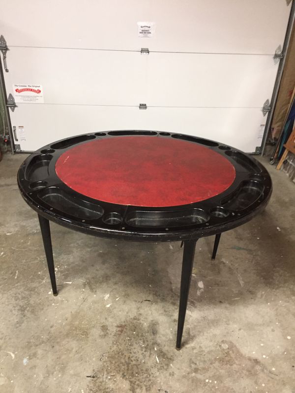 1940â€™s Durham Line heavy duty 48â€  dia. Metal Poker Table for Sale in