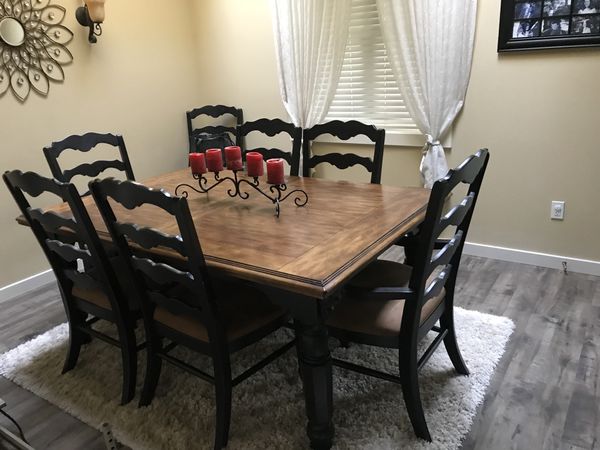 Ashley furniture farmhouse table 8 chairs for Sale in Sedro-Woolley, WA ...