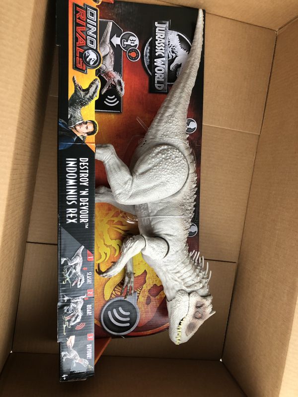 indominus rex jurassic world dino rivals destroy n devour dinosaur figure toy