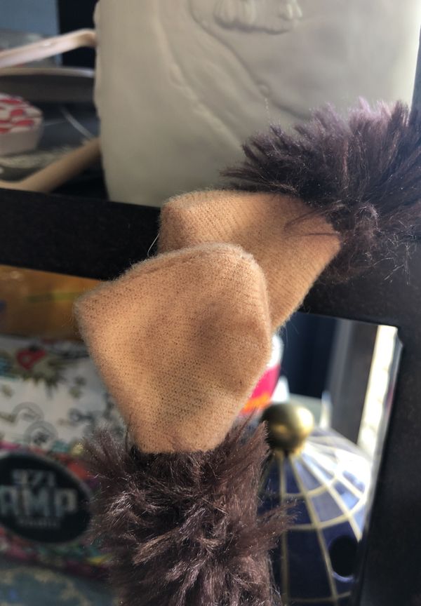 monkey toy with velcro hands