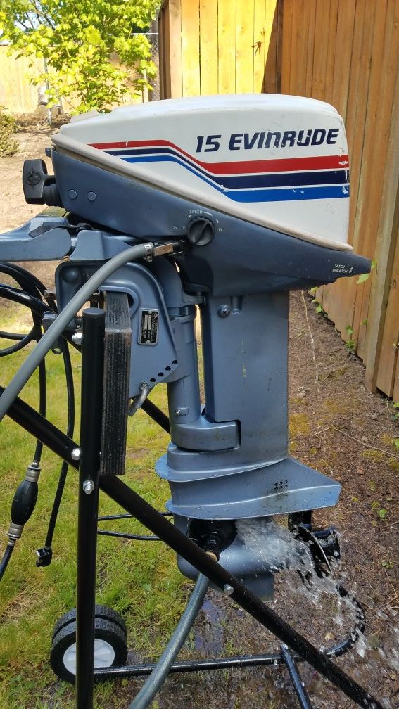 Outboard Motor. 15 Hp Evinrude. 2 Stroke. Short Shaft For Sale In ...