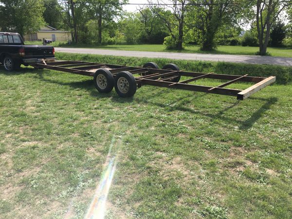 25’ Tandem Axle Trailer Frame—-TINY HOUSE, BBQ TRAILER, CONCESSION ...