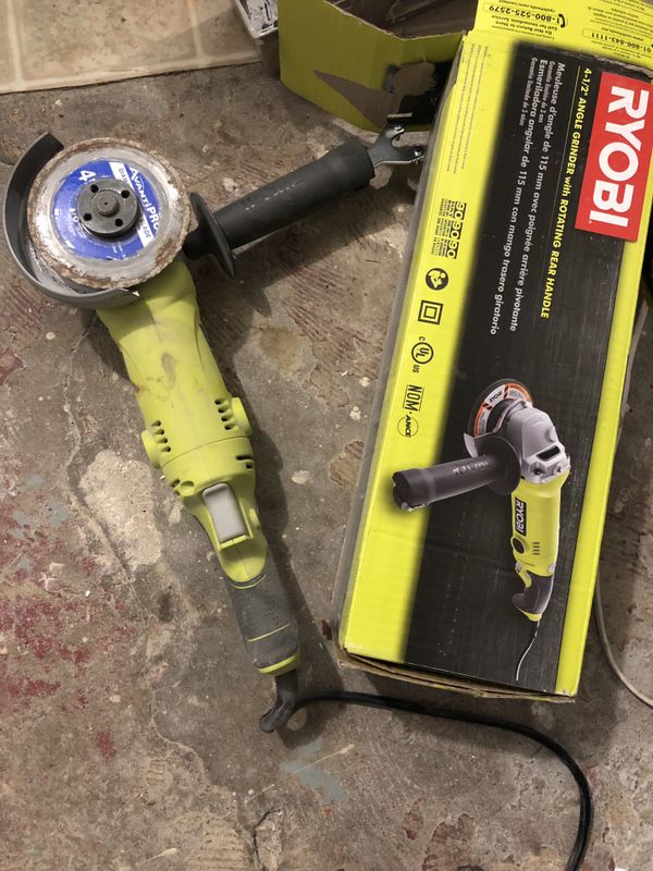 Ryobi 4 1/2” Angle Grinder with Rotating Rear Handle for Sale in ...