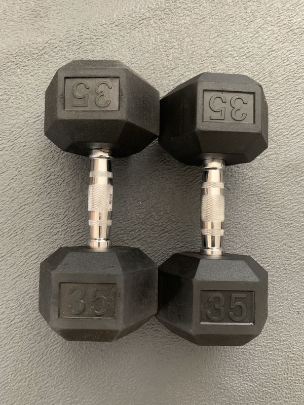 Pair of 35 lb dumbbells NEW! for Sale in Las Vegas, NV - OfferUp