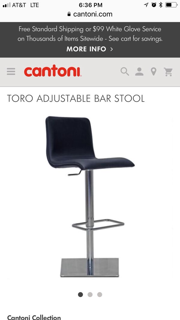 Contemporary Cantoni Black Leather Barstools For In Houston Tx 450sold