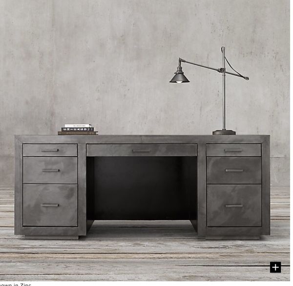 Restoration Hardware Desk La Salle Metalwrapped collection for Sale in Phoenix, AZ OfferUp