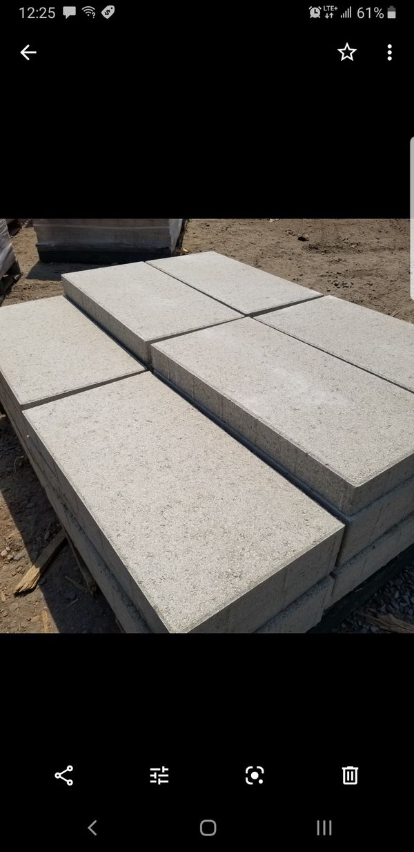 12X24 WHITE CONCRETE CEMENT STEPPING STONE PAVERS 5 EACH for Sale in