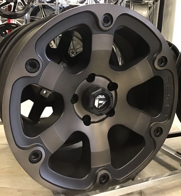 NEW! SET OF FIVE 18” Fuel Beast Rims Wheels Matte Black Dark Tint