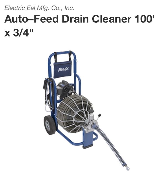 Plumbing 100 ft self feed drain snake for Sale in PK, IL
