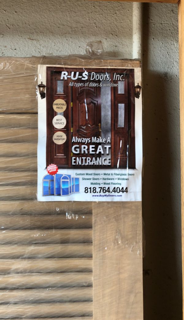 Solid wood louver doors brand new 24” x 80” 13/4 exterior