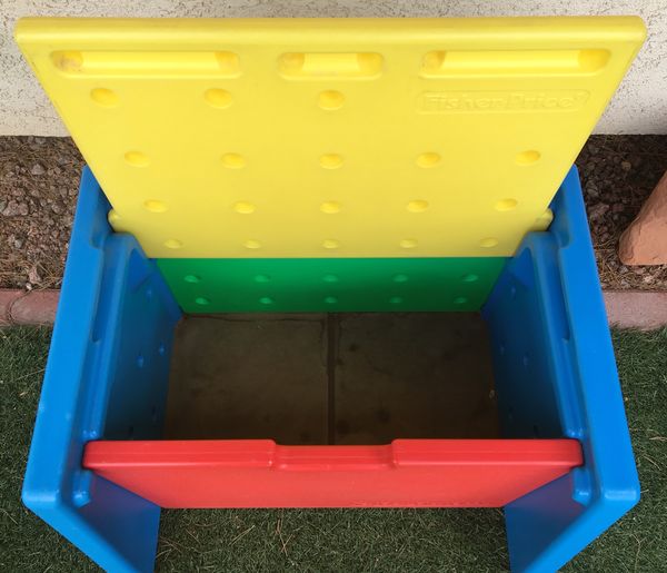 fisher price toy box bench